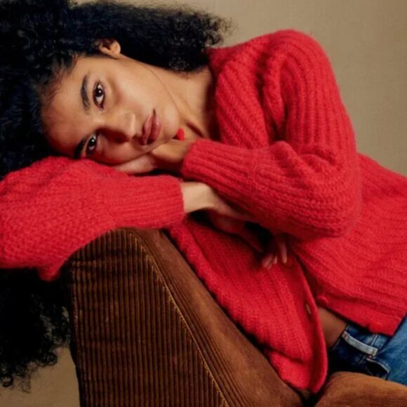 Sézane Emile Cardigan in Red Size S - Picture 4 of 6